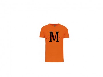 Tshirt meisjes oranje naam